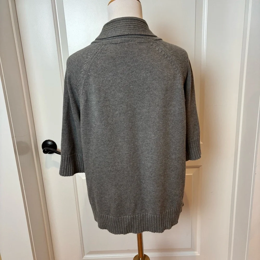 Isabella’s Closet Gray Open Front Knit Cardigan Sweater M